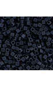 Miyuki square - cubes 1.8mm Beads - Matted gunmetal SB18-2001